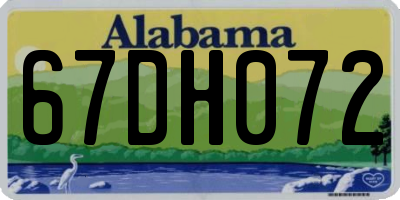AL license plate 67DH072