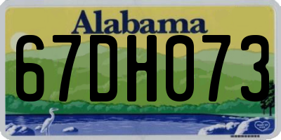AL license plate 67DH073
