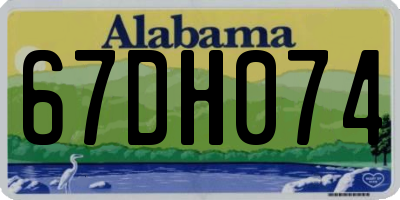 AL license plate 67DH074