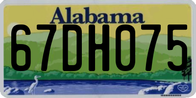 AL license plate 67DH075
