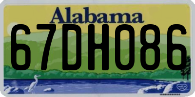 AL license plate 67DH086