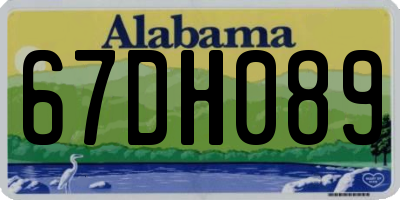 AL license plate 67DH089