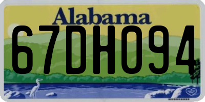 AL license plate 67DH094