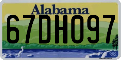 AL license plate 67DH097