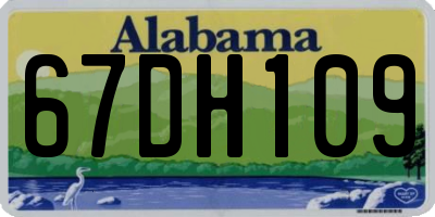AL license plate 67DH109