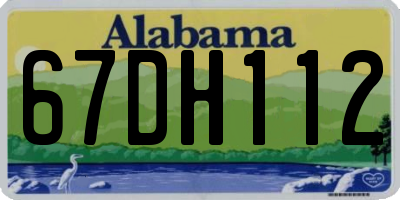 AL license plate 67DH112