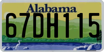 AL license plate 67DH115