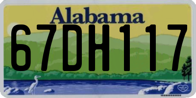 AL license plate 67DH117