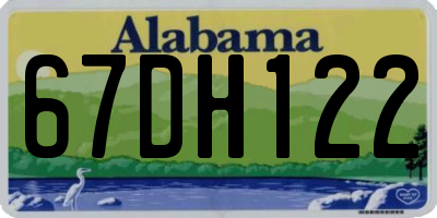 AL license plate 67DH122