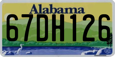 AL license plate 67DH126