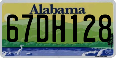 AL license plate 67DH128
