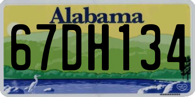 AL license plate 67DH134