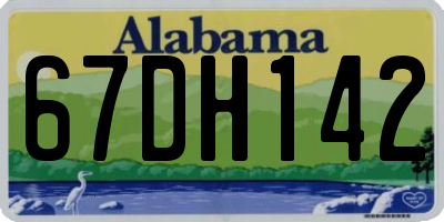 AL license plate 67DH142