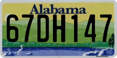 AL license plate 67DH147
