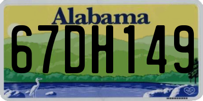 AL license plate 67DH149