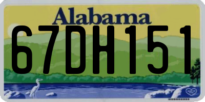 AL license plate 67DH151