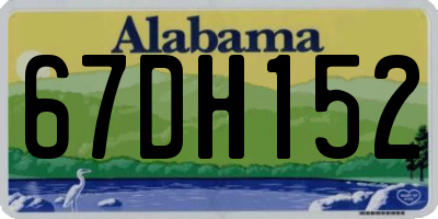 AL license plate 67DH152