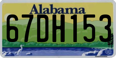 AL license plate 67DH153