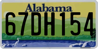 AL license plate 67DH154