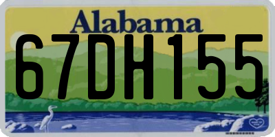 AL license plate 67DH155