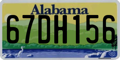 AL license plate 67DH156