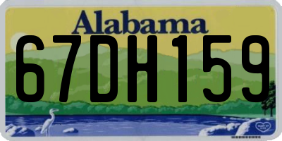 AL license plate 67DH159