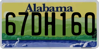 AL license plate 67DH160