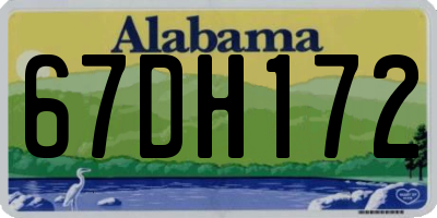 AL license plate 67DH172