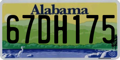 AL license plate 67DH175