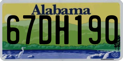 AL license plate 67DH190