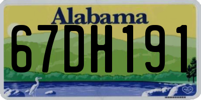 AL license plate 67DH191