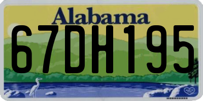AL license plate 67DH195