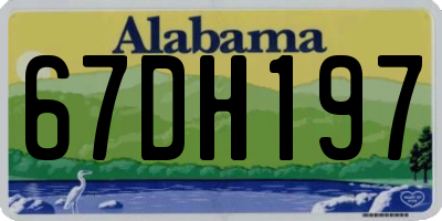 AL license plate 67DH197