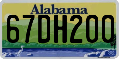 AL license plate 67DH200