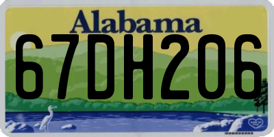 AL license plate 67DH206
