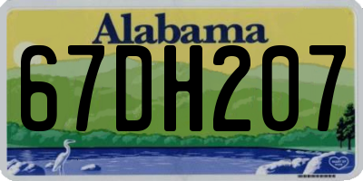 AL license plate 67DH207