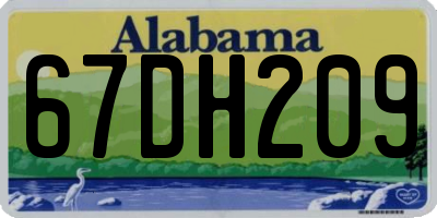 AL license plate 67DH209