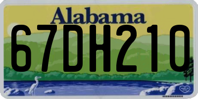 AL license plate 67DH210