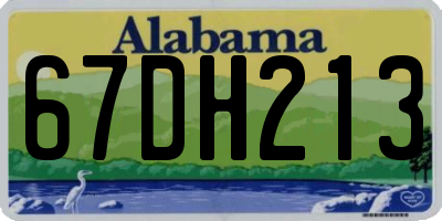 AL license plate 67DH213