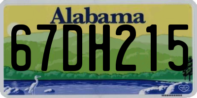 AL license plate 67DH215
