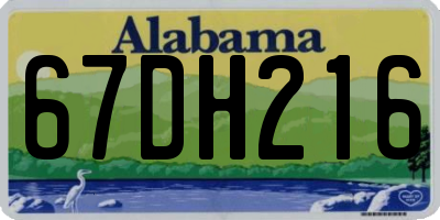AL license plate 67DH216