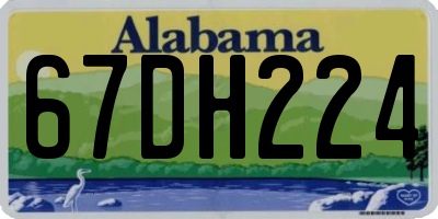 AL license plate 67DH224