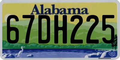 AL license plate 67DH225