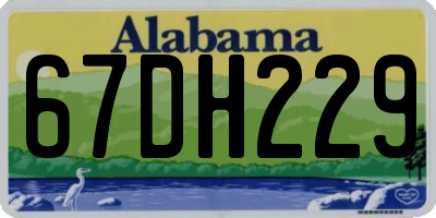 AL license plate 67DH229