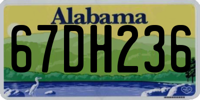 AL license plate 67DH236