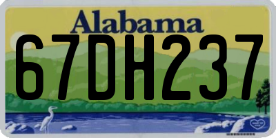 AL license plate 67DH237