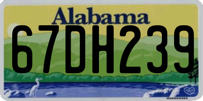 AL license plate 67DH239