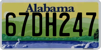 AL license plate 67DH247