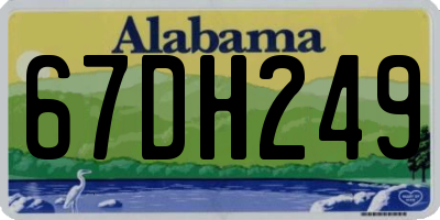 AL license plate 67DH249
