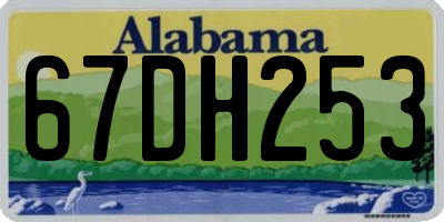 AL license plate 67DH253
